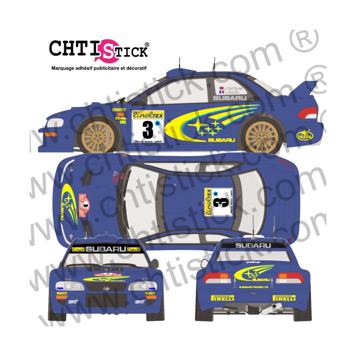 chtistick Kit déco Subaru impreza GT