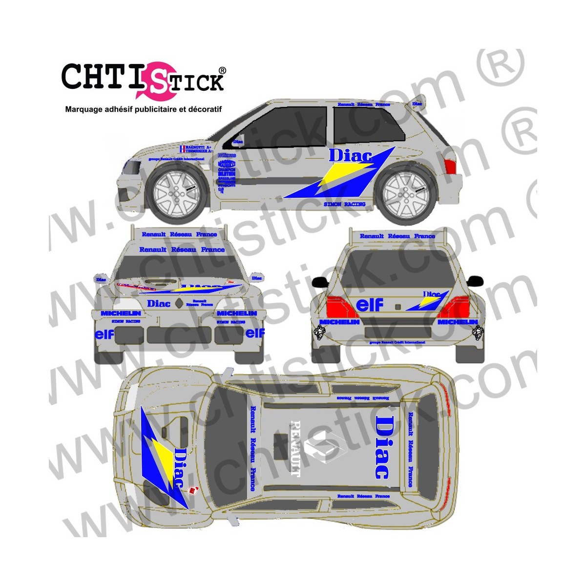 chtistick Kit déco clio maxi 