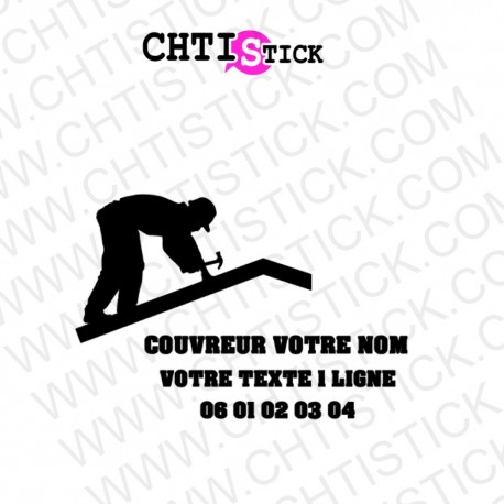 AUTOCOLLANT COUVREUR TEXTE HOMME