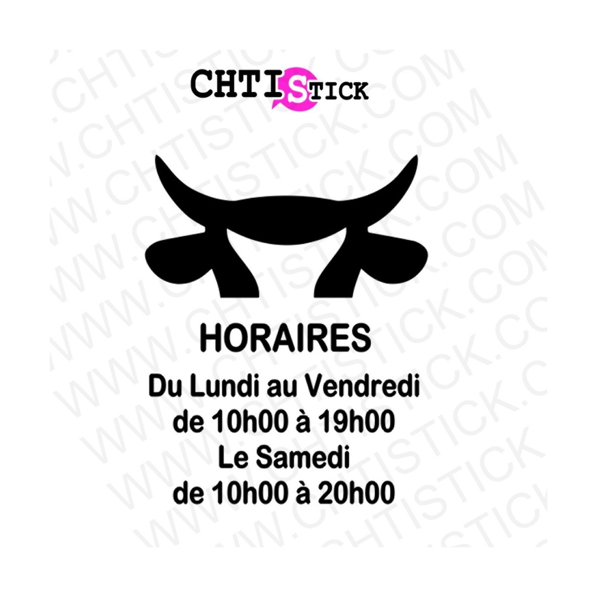 chtistick STICKER HORAIRES BOUCHERIE