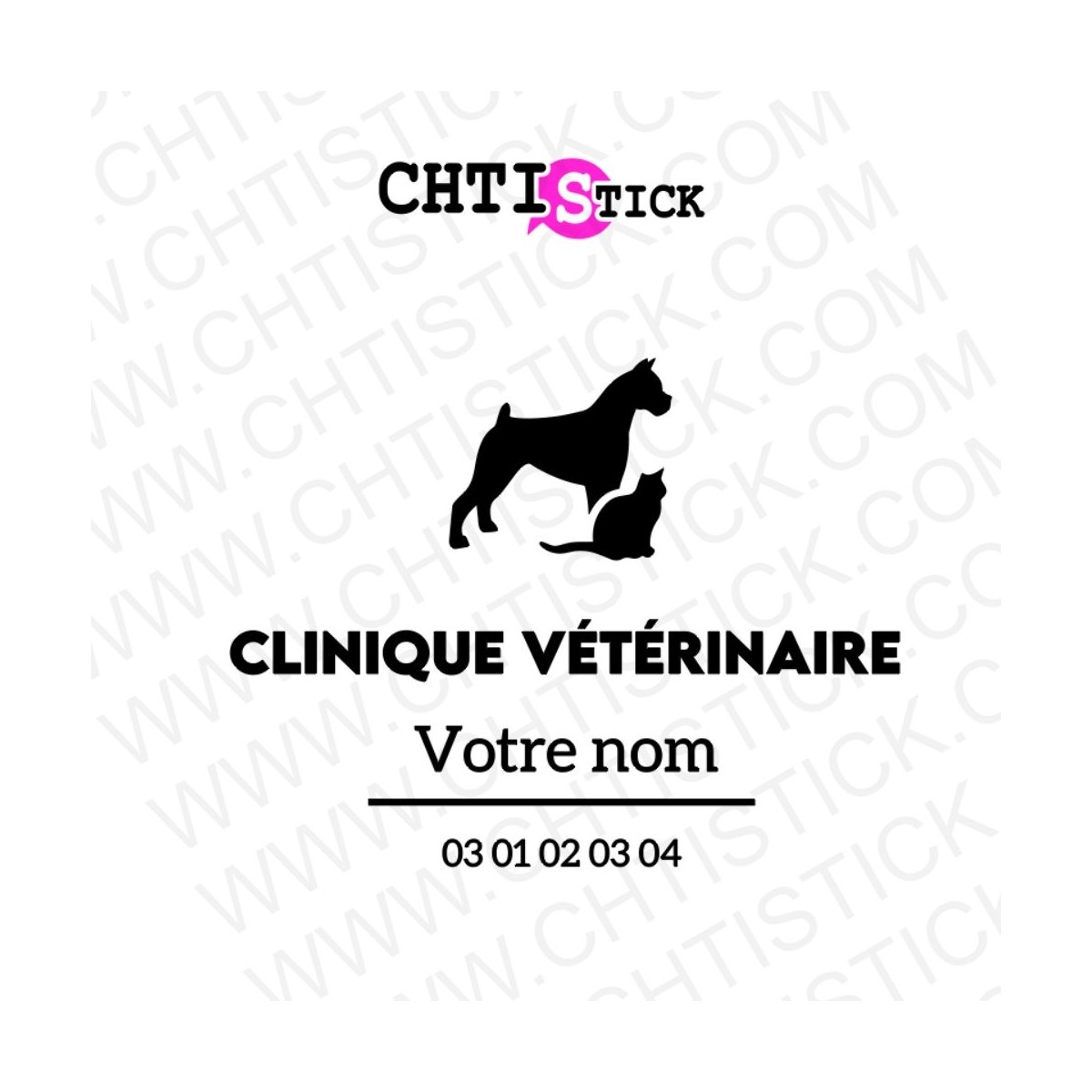 chtistick STICKERS CLINIQUE VETERINAIRE