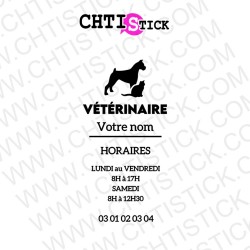 STICKERS HORAIRES VETERINAIRE