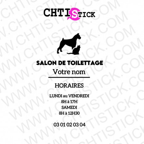 STICKERS TOILETTAGE HORAIRES 