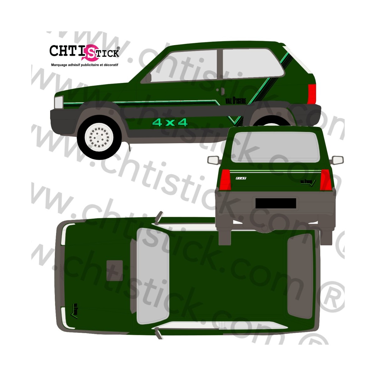 KIT PANDA VAL D'ISERE MK4 1992 VERTE