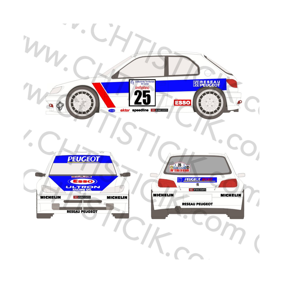 chtistick Déco 306 Rallye 