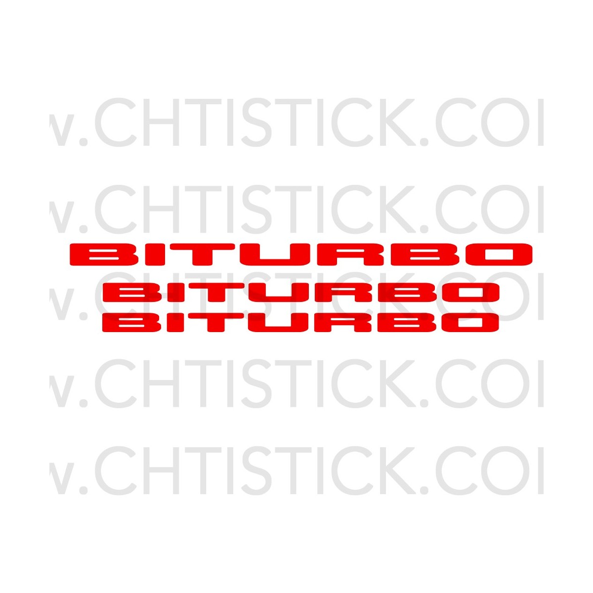 chtistick Autocollants BITURBO x 3