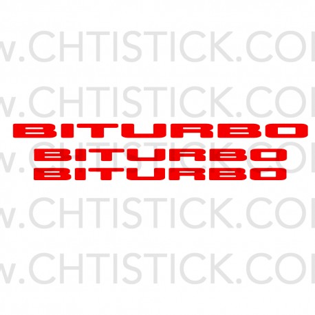 Autocollants BITURBO x 3
