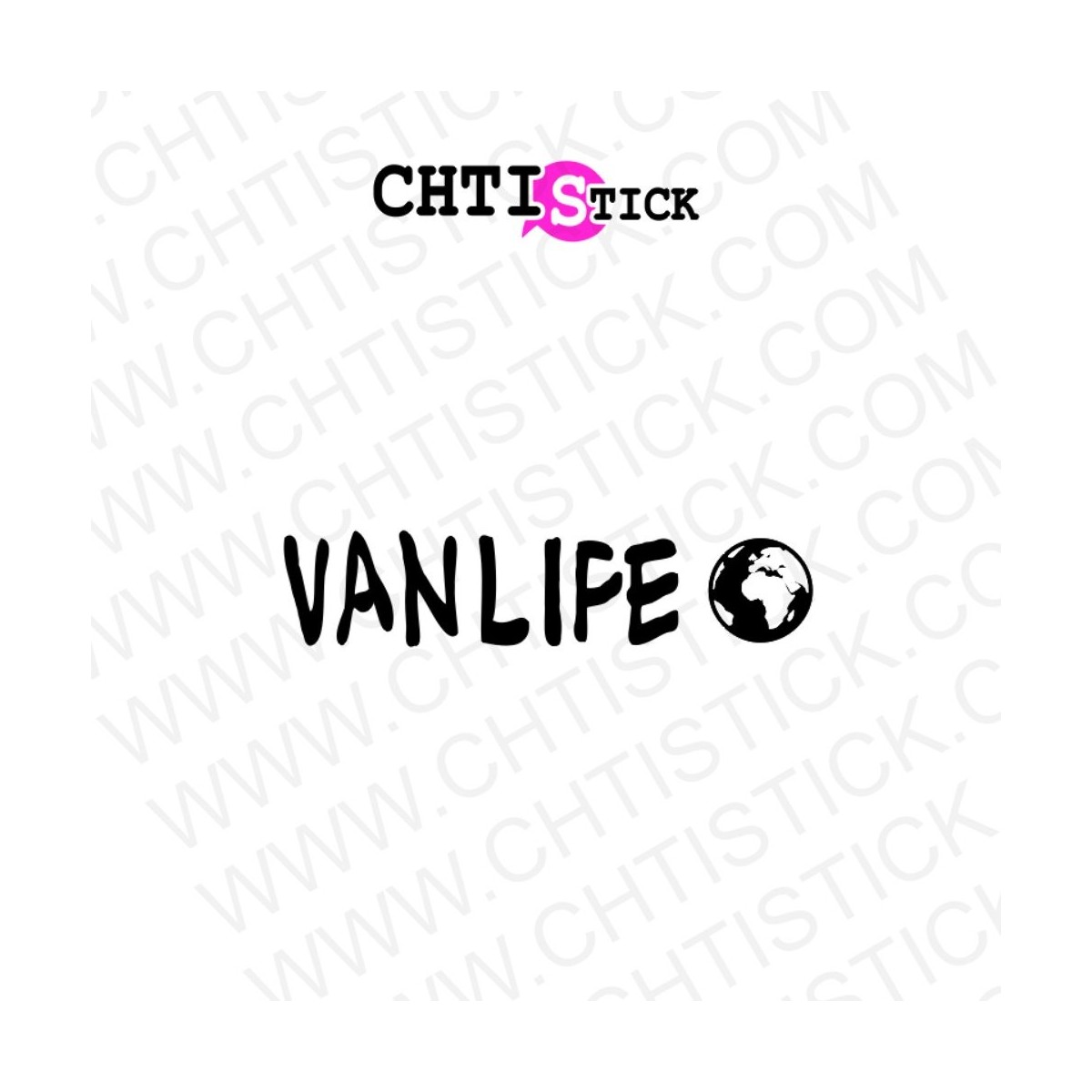 AUTOCOLLANT VANLIFE GLOBE