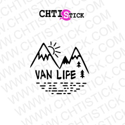 STICKERS VAN LIFE MONTAGNE MER