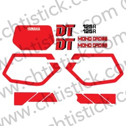 STICKERS YAMAHA 125DTR 1991 rouge