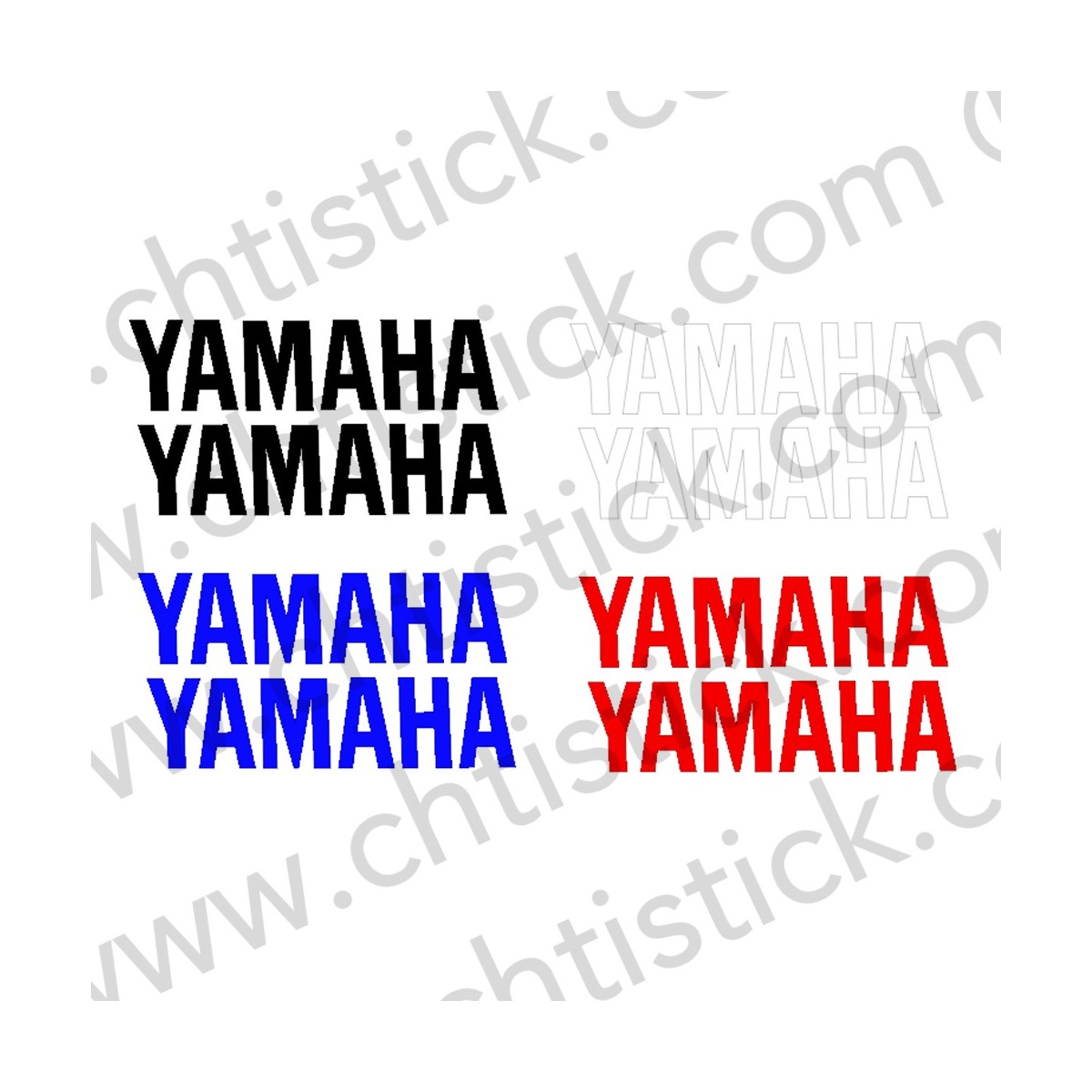 2 STICKERS YAMAHA 20 CM