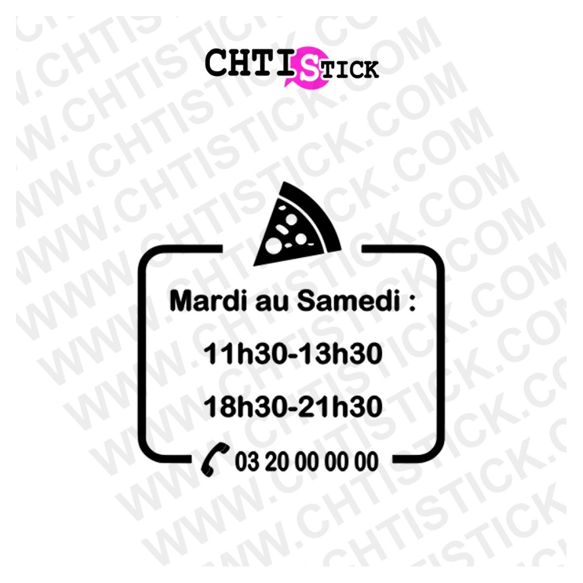 STICKER HORAIRES PIZZA