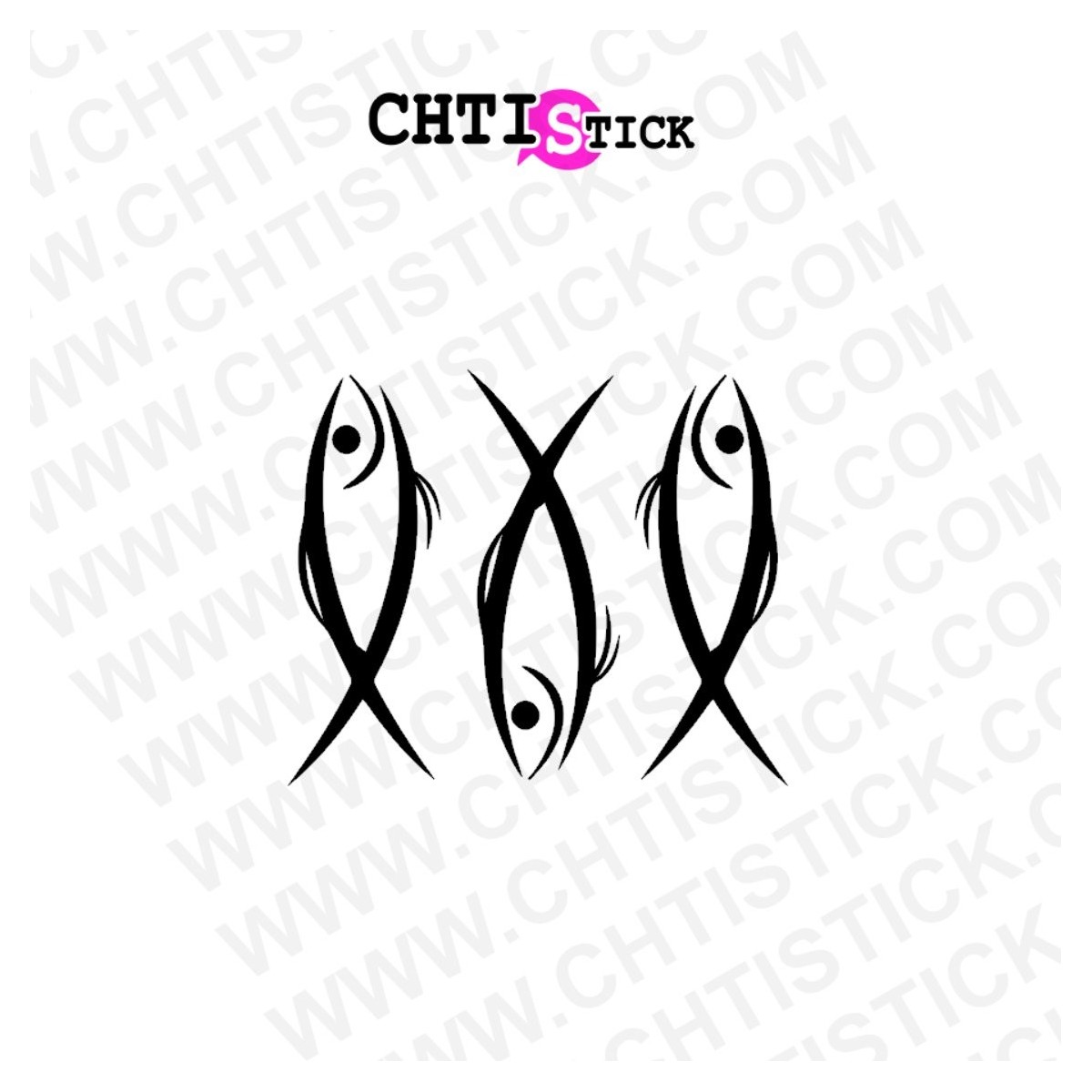 STICKERS POISSON TRIO