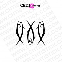 STICKERS POISSON TRIO