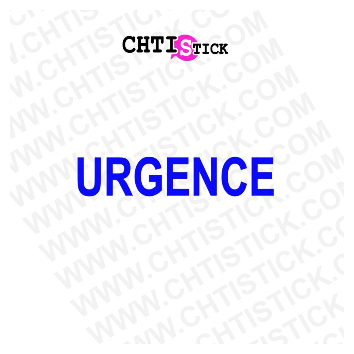 chtistick AUTOCOLLANT URGENCE
