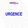 chtistick AUTOCOLLANT URGENCE