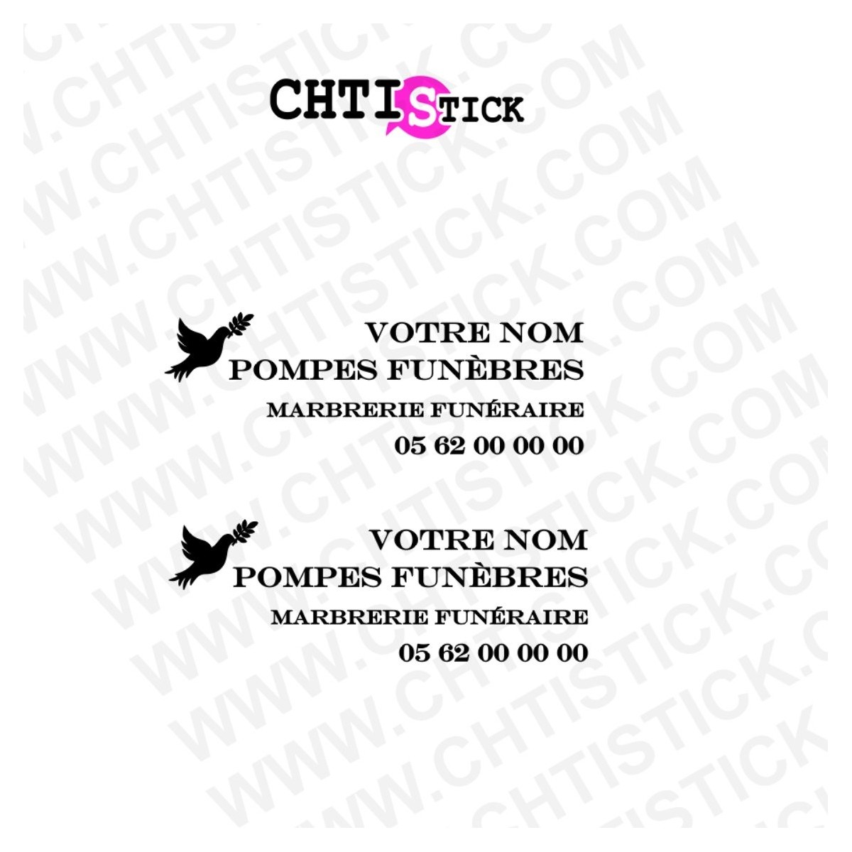 chtistick Flocage véhicule funéraire