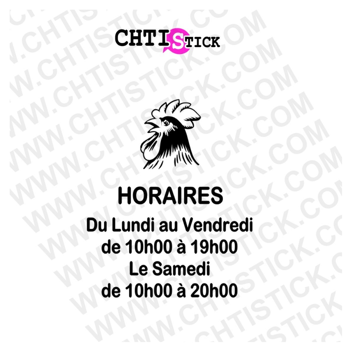 chtistick STICKER HORAIRES VOLAILLE