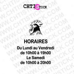 STICKER HORAIRES VOLAILLE