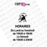 chtistick STICKER HORAIRES VOLAILLE