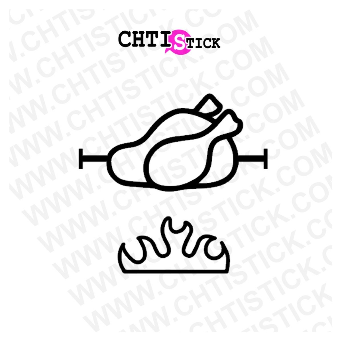 chtistick STICKERS ROTISSERIE