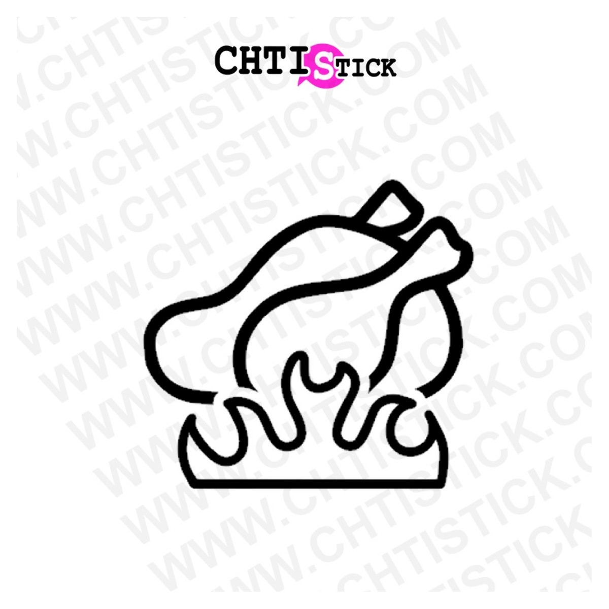 chtistick AUTOCOLLANT POULET ROTI