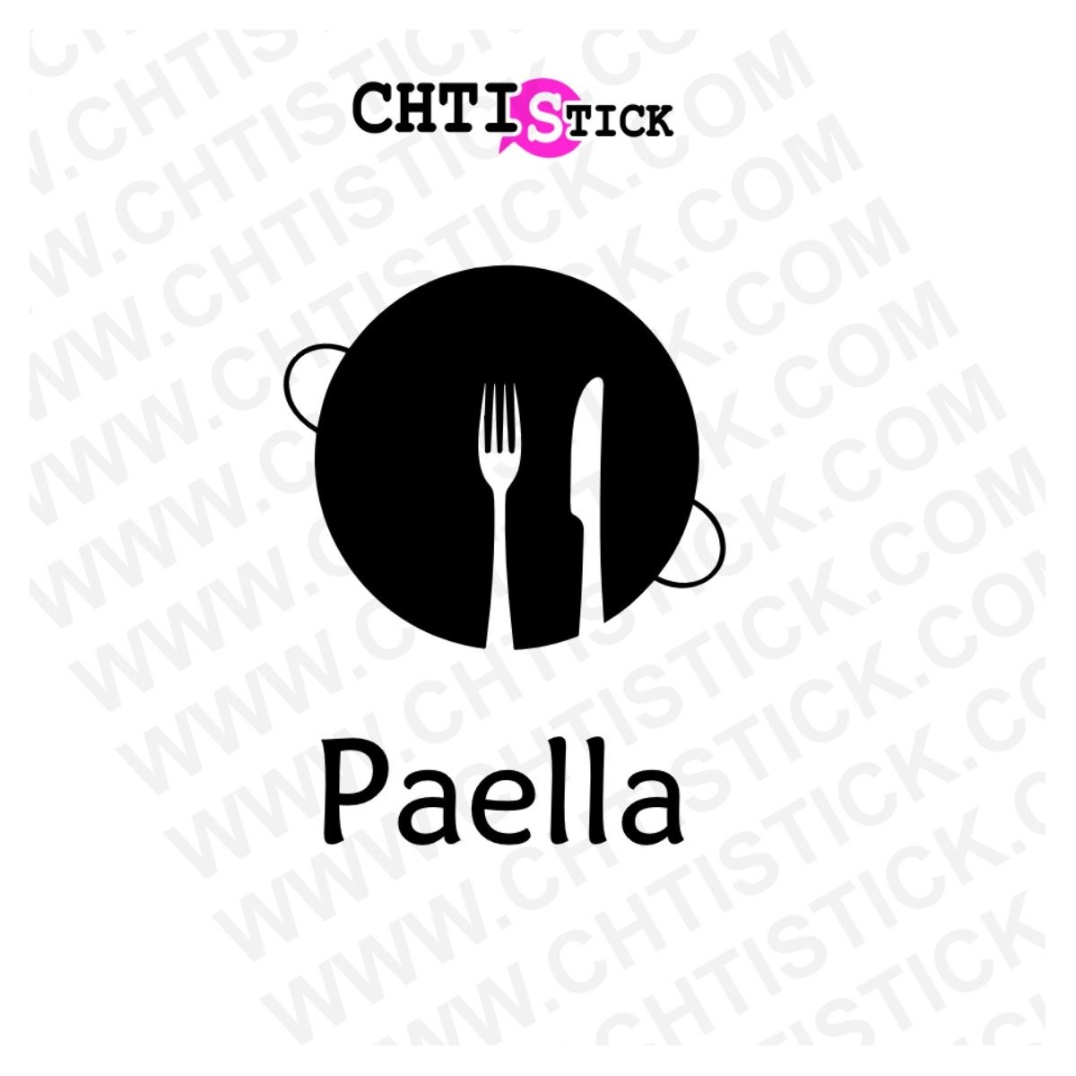 chtistick STICKERS PAELLA PLAT