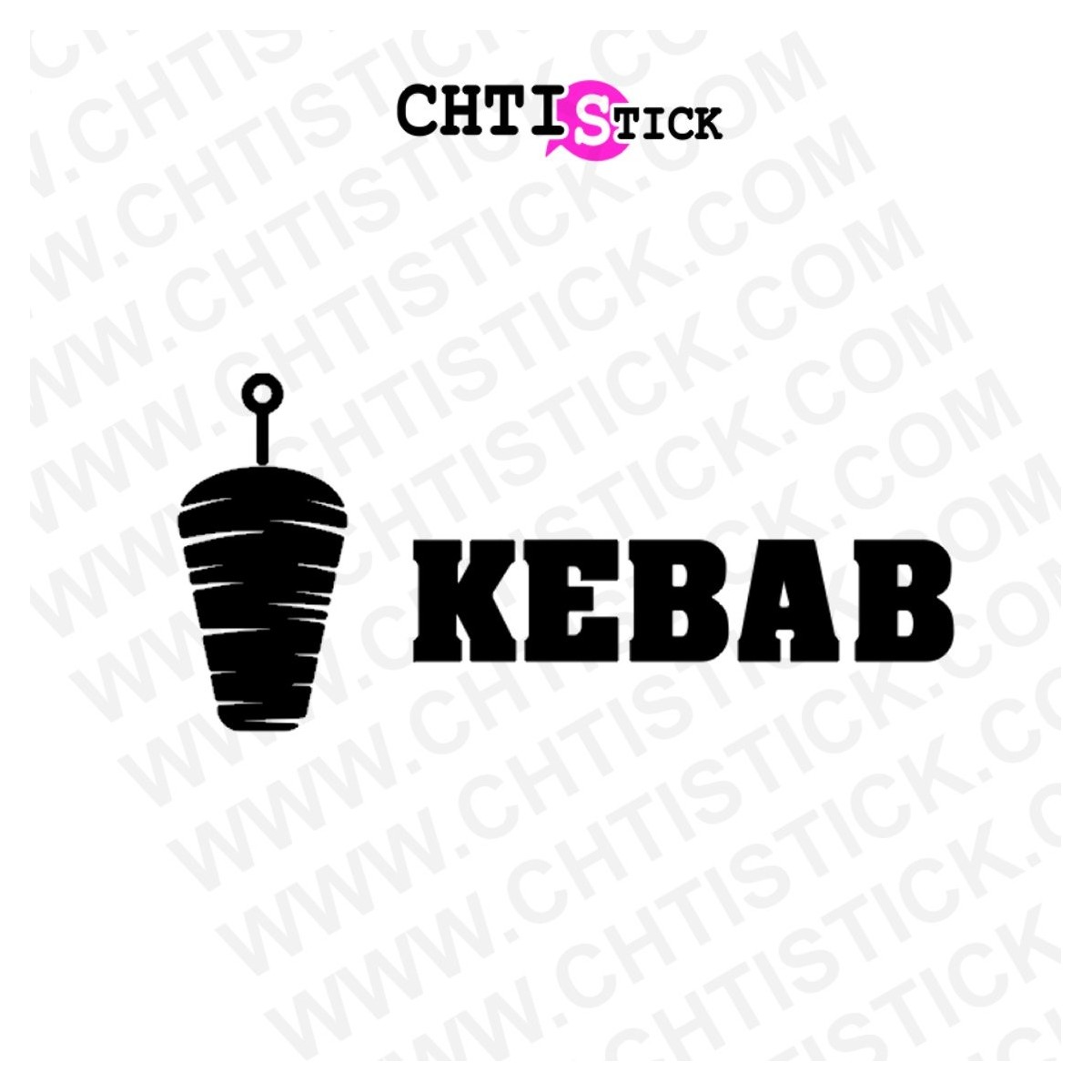 chtistick STICKERS KEBAB TEXTE