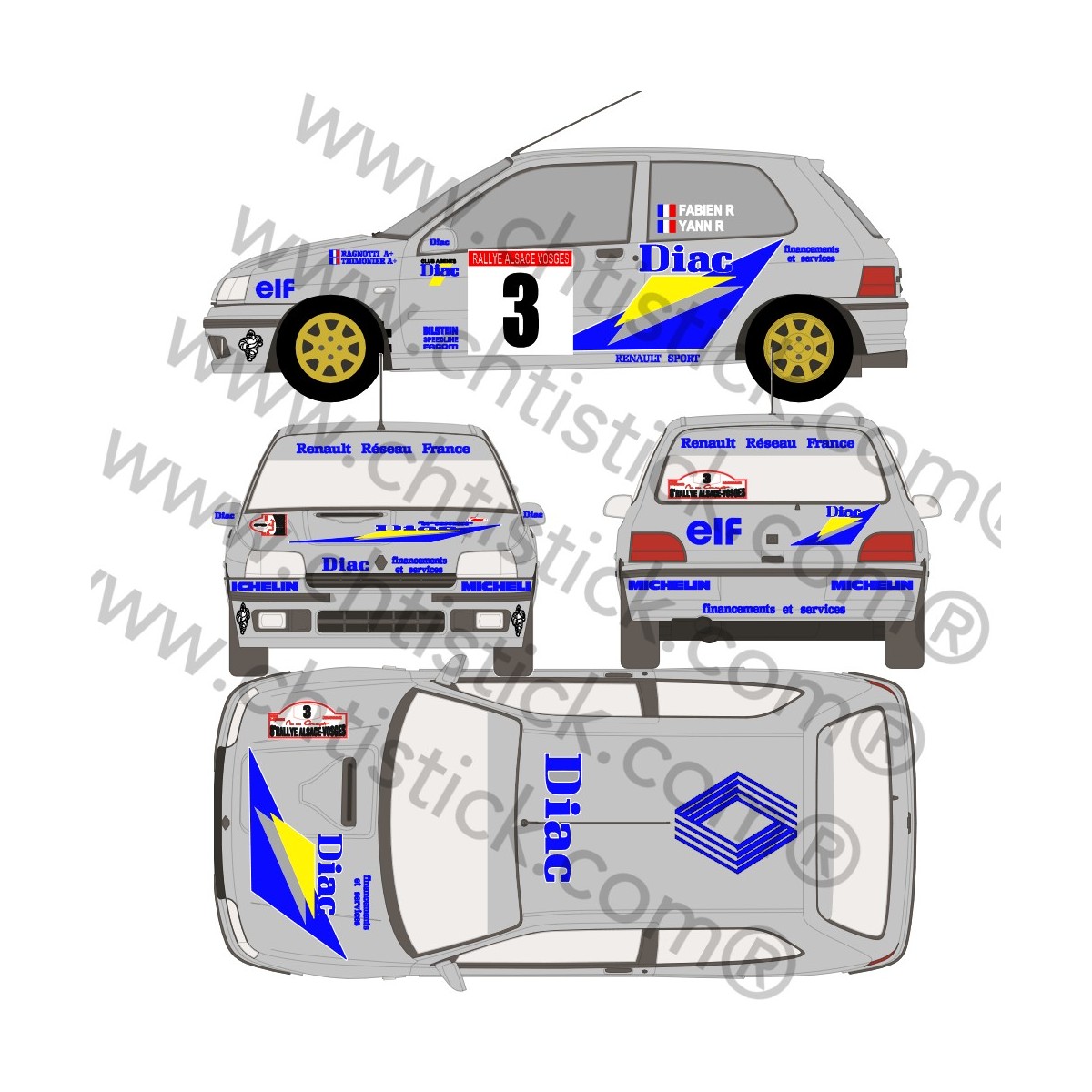 chtistick KIT DECO CLIO PERSONNALISE