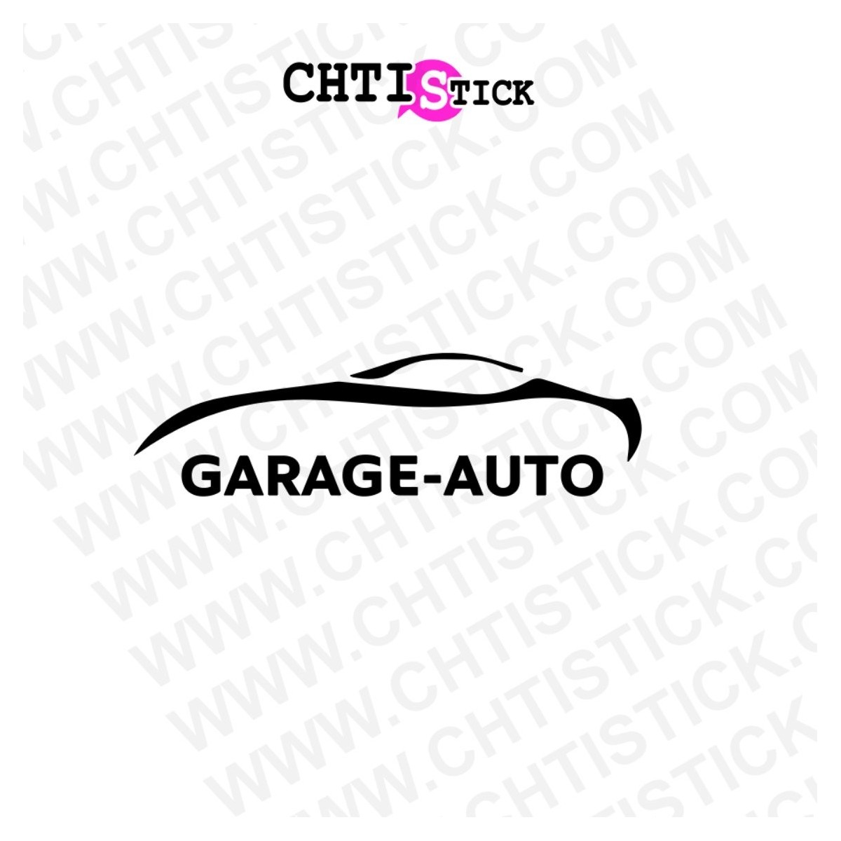 AUTOCOLLANT LOGO GARAGE AUTO