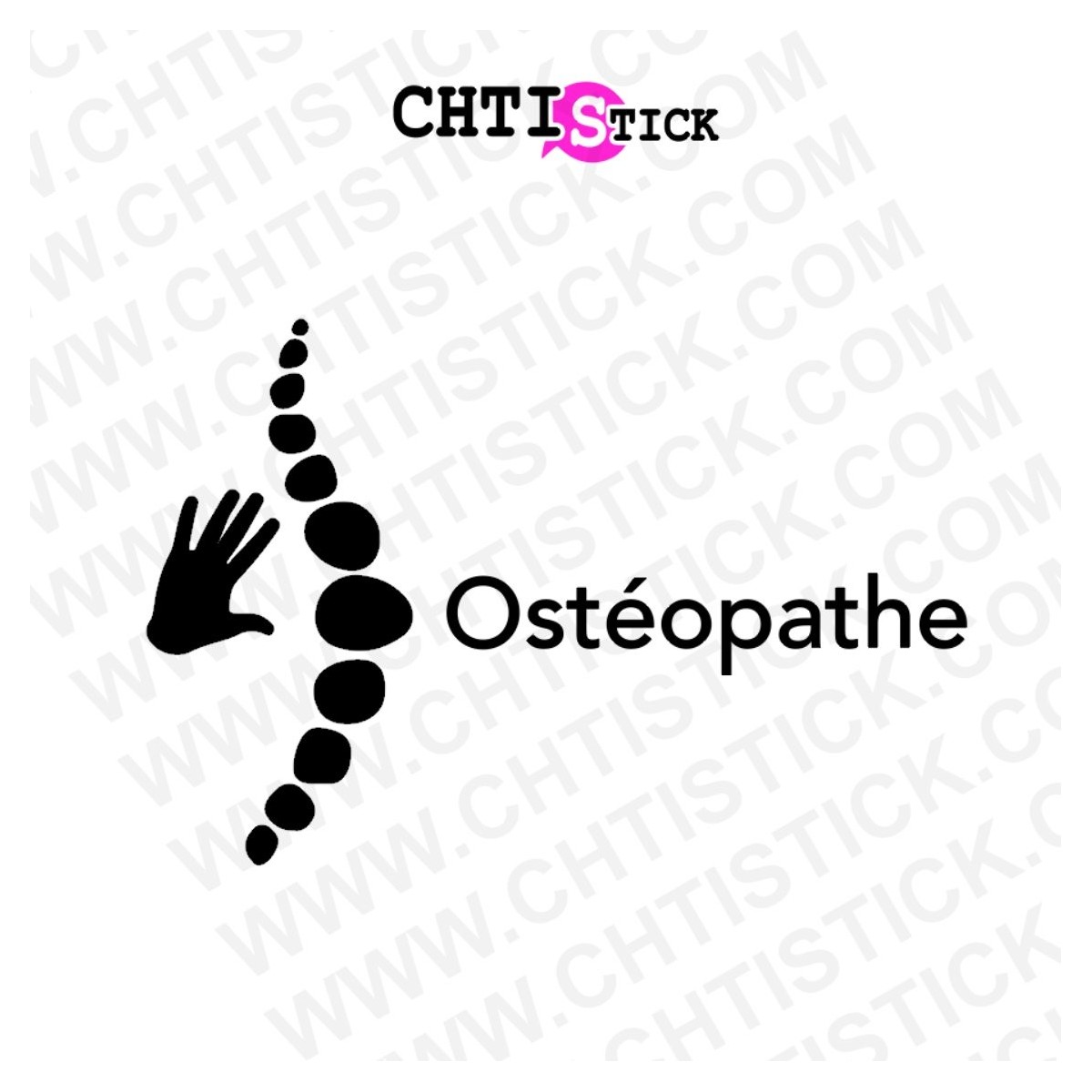 Autocollant kinésithérapeute ostéopathe