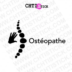 chtistick Autocollant kinésithérapeute ostéopathe