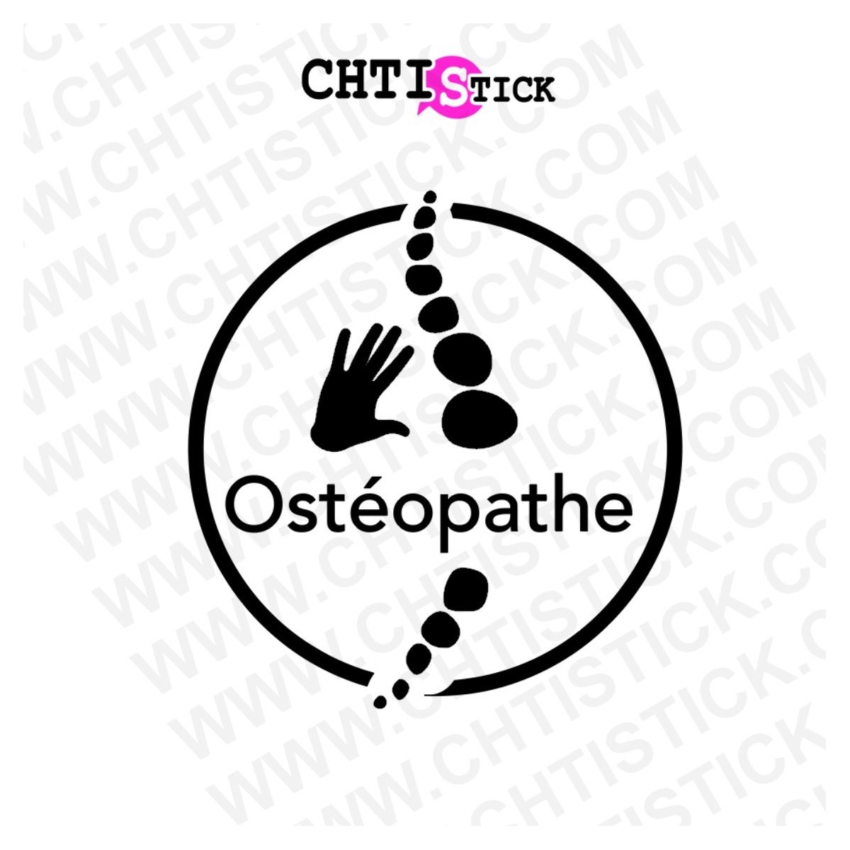 Autocollant ostéopathe