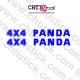 2 Stickers 4x4 PANDA pour porte