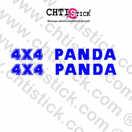 2 Stickers 4x4 PANDA pour porte