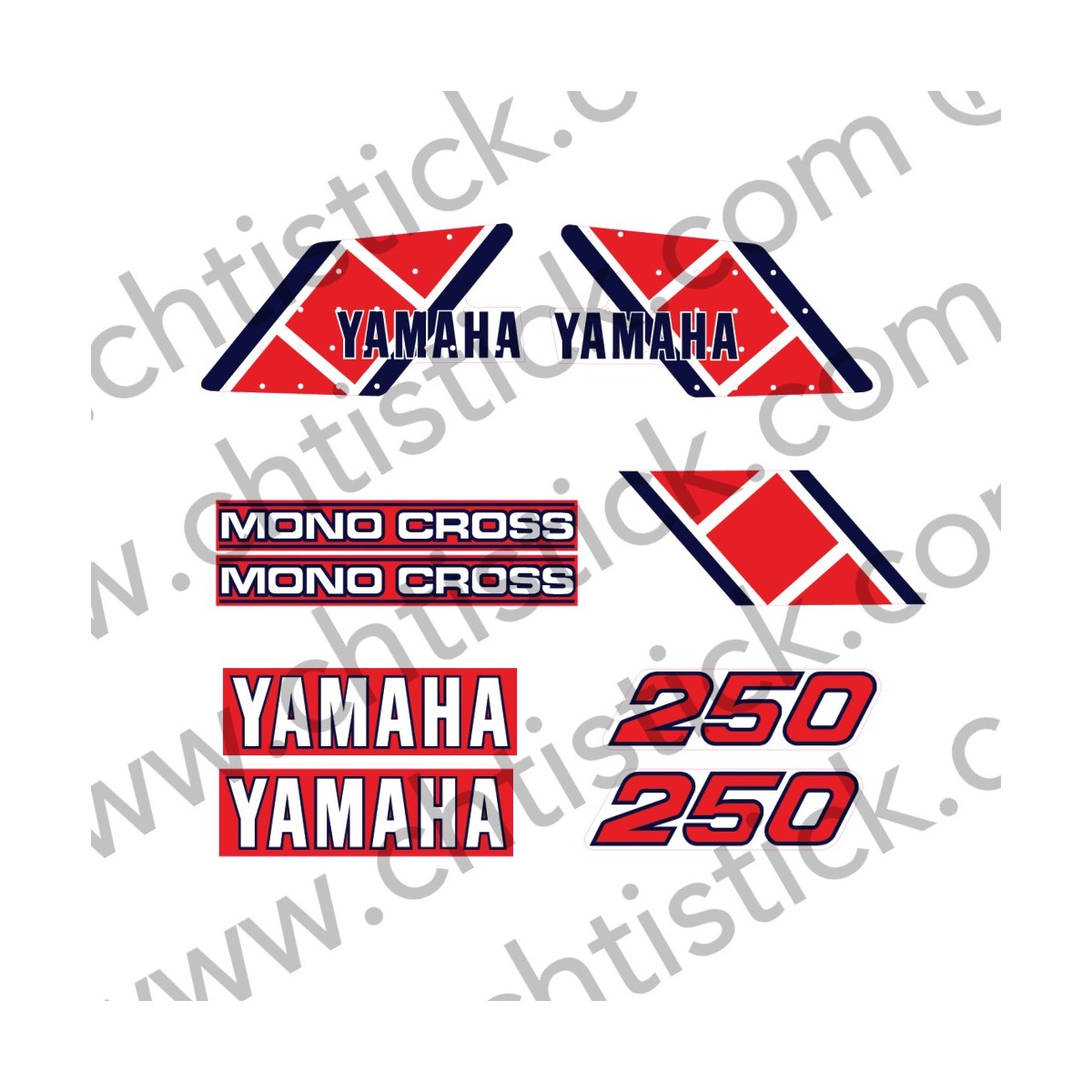 STICKERS YAMAHA 250 TY 59N Réservoir plastique