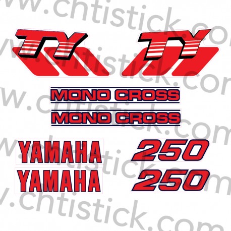 STICKERS YAMAHA 250 TY 59N 1988 Réservoir Métal