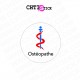 STICKERS LOGO OSTEOPATHE IMPRIME