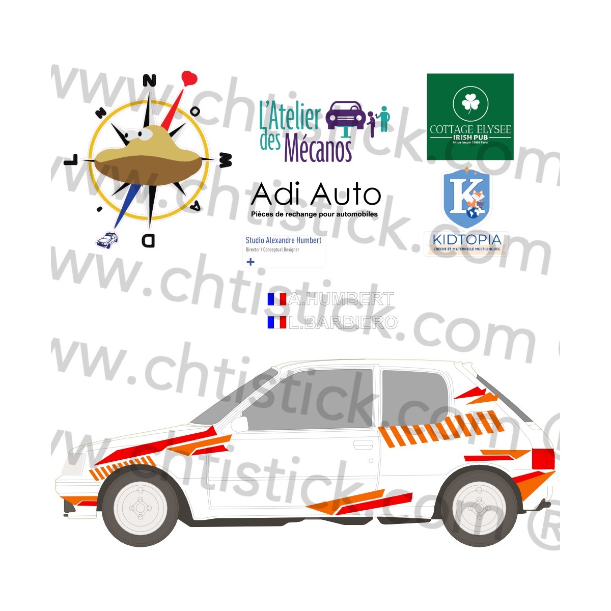 Kit déco 205 Mr HUMBERT