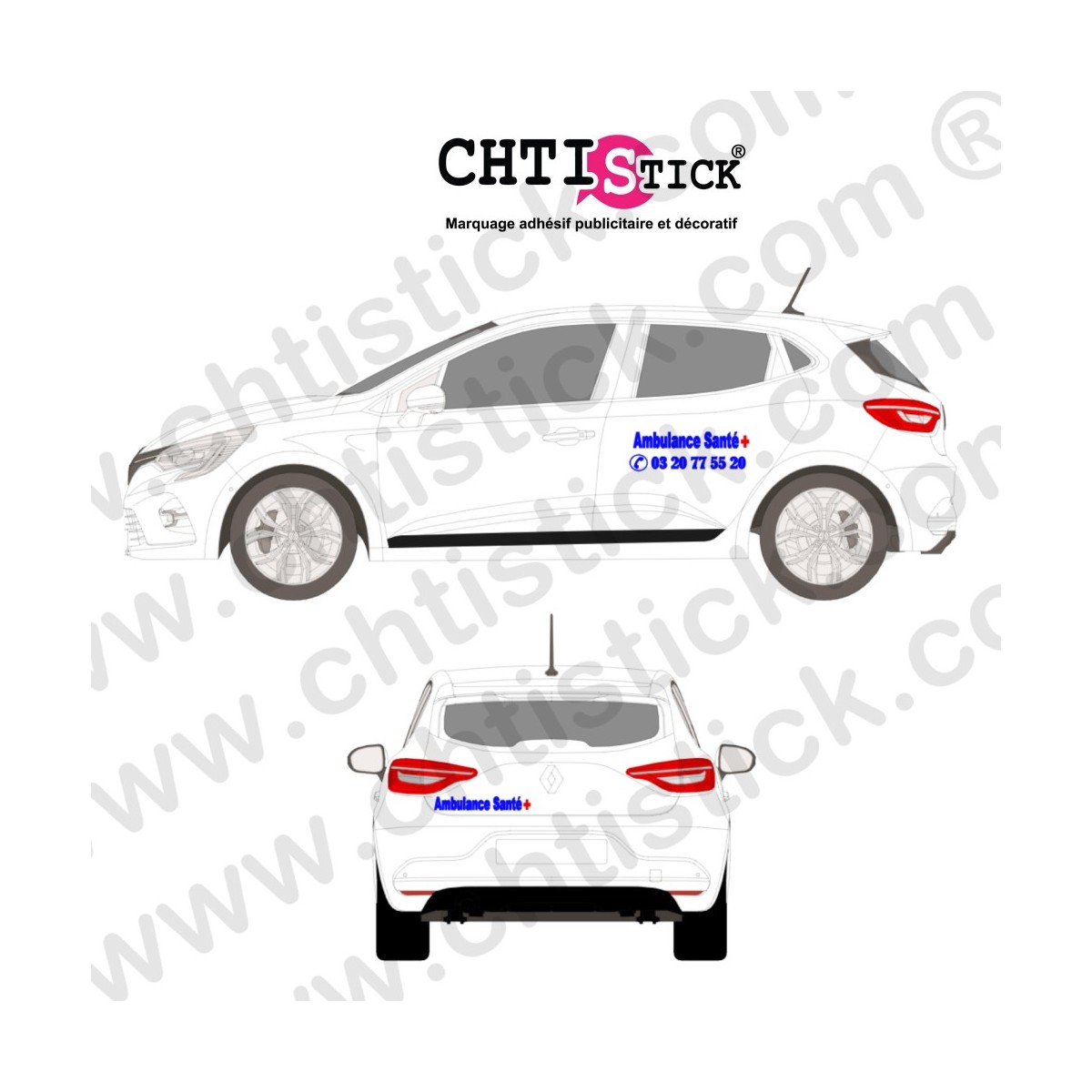 chtistick MARQUAGE CLIO SANTE +