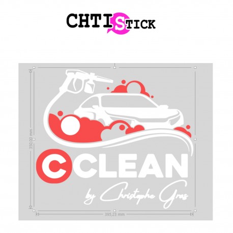 2 AUTOCOLLANTS CCLEAN 