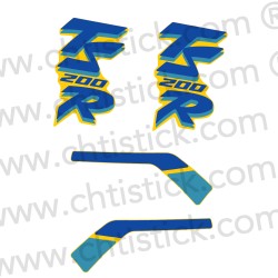 Stickers moto Suzuki 200 TSR 1991 Jaune