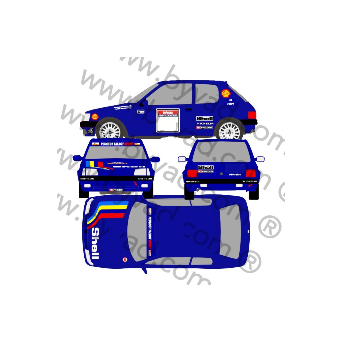 Kit déco 205 Rallye Mr Dasaize