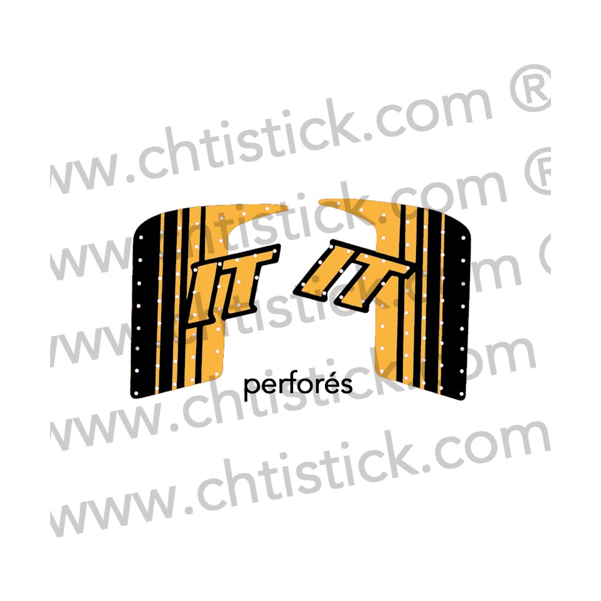 Stickers Réservoir Moto Yamaha IT 1982 perforés