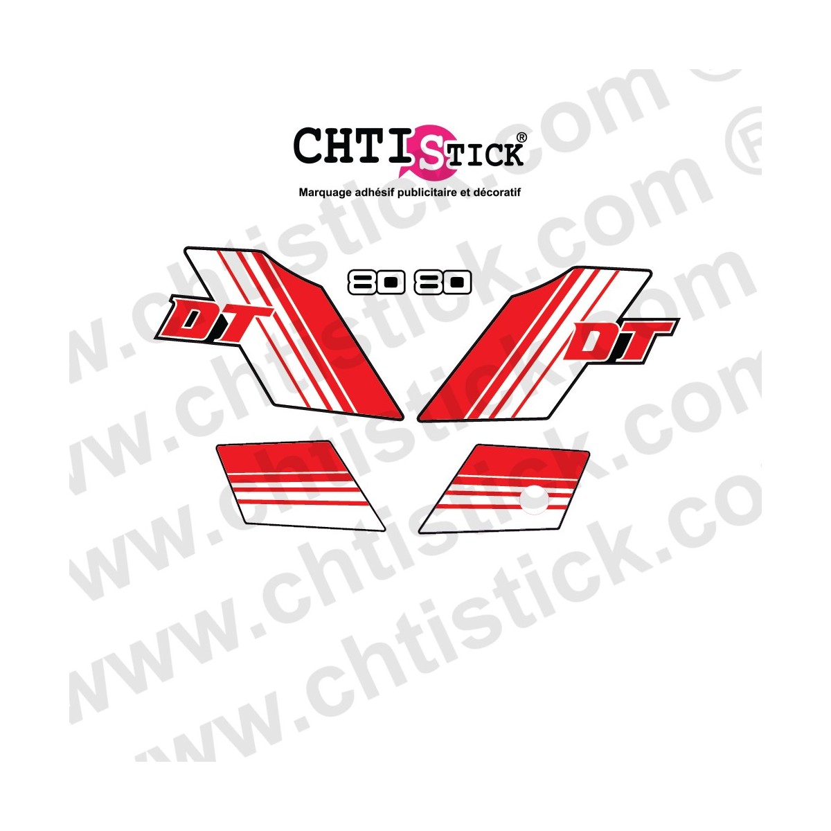 Kit stickers Moto YAMAHA 80 DTMX 1980 a 1982 RB