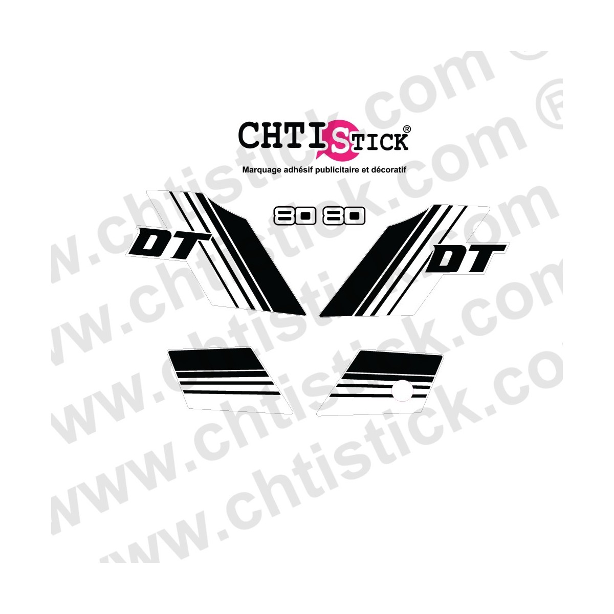 Kit stickers Moto YAMAHA 80 DTMX 1980 a 1982 BN