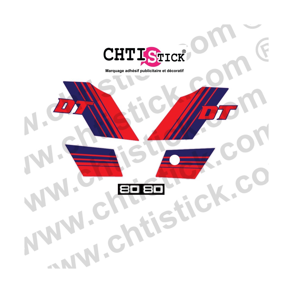 Kit stickers Moto YAMAHA 80 DTMX 1980 a 1982 RB