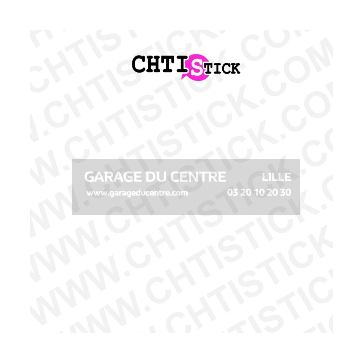 AUTOCOLLANT VITRE GARAGE 12CM