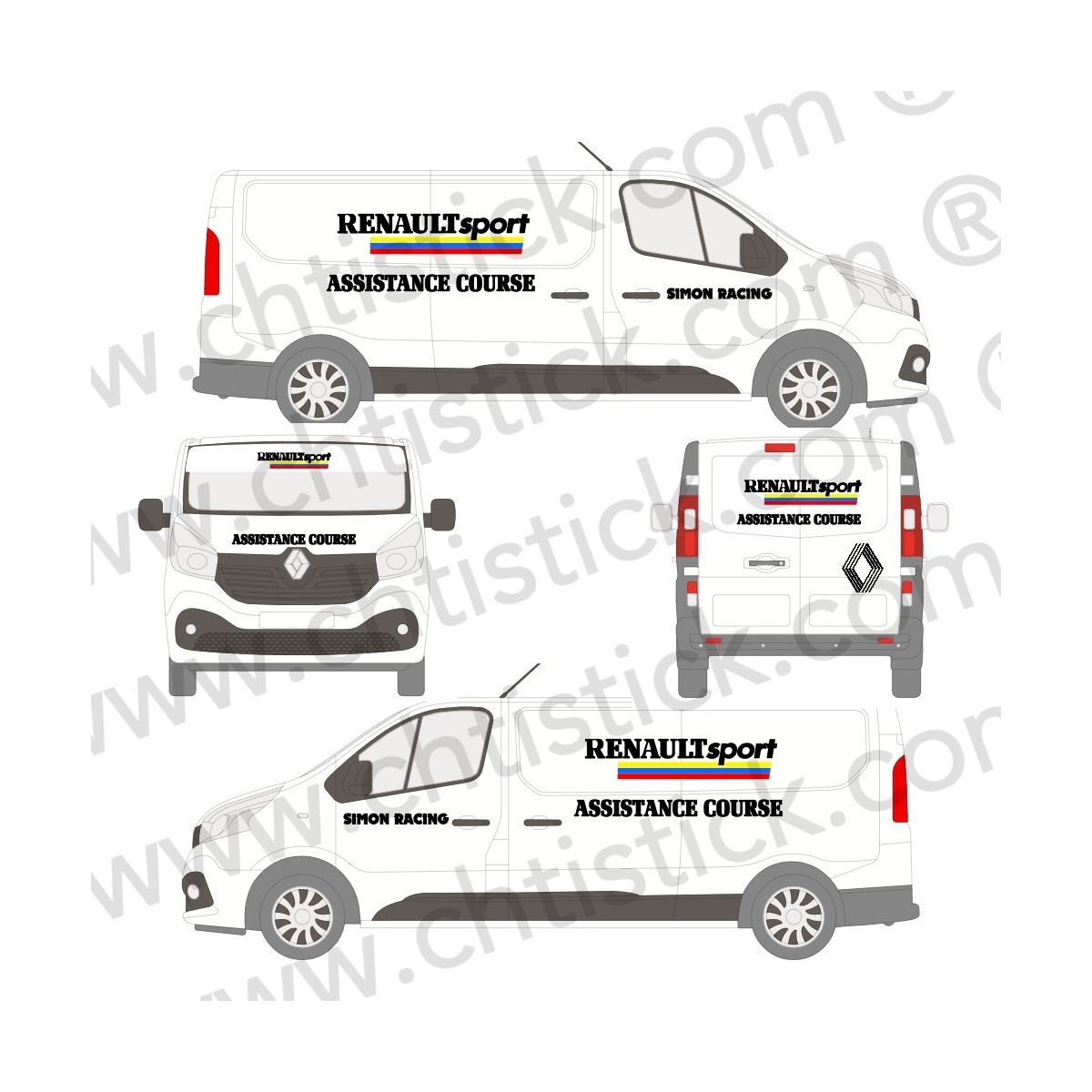 MARQUAGE VEHICULE ASSISTANCE RENAULT SPORT