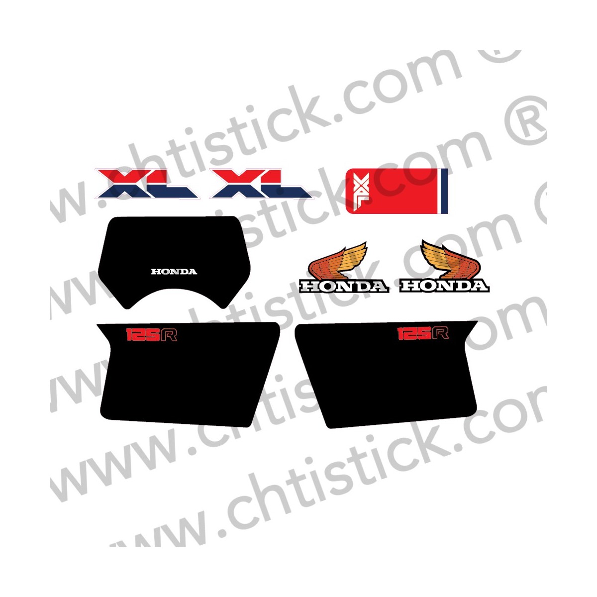 KIT AUTOCOLLANT HONDA XL 125R 1985